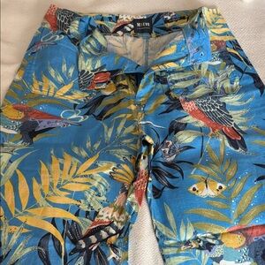Maeve Anthropologie Colorful Tropical Print Pants The Colette Size 8